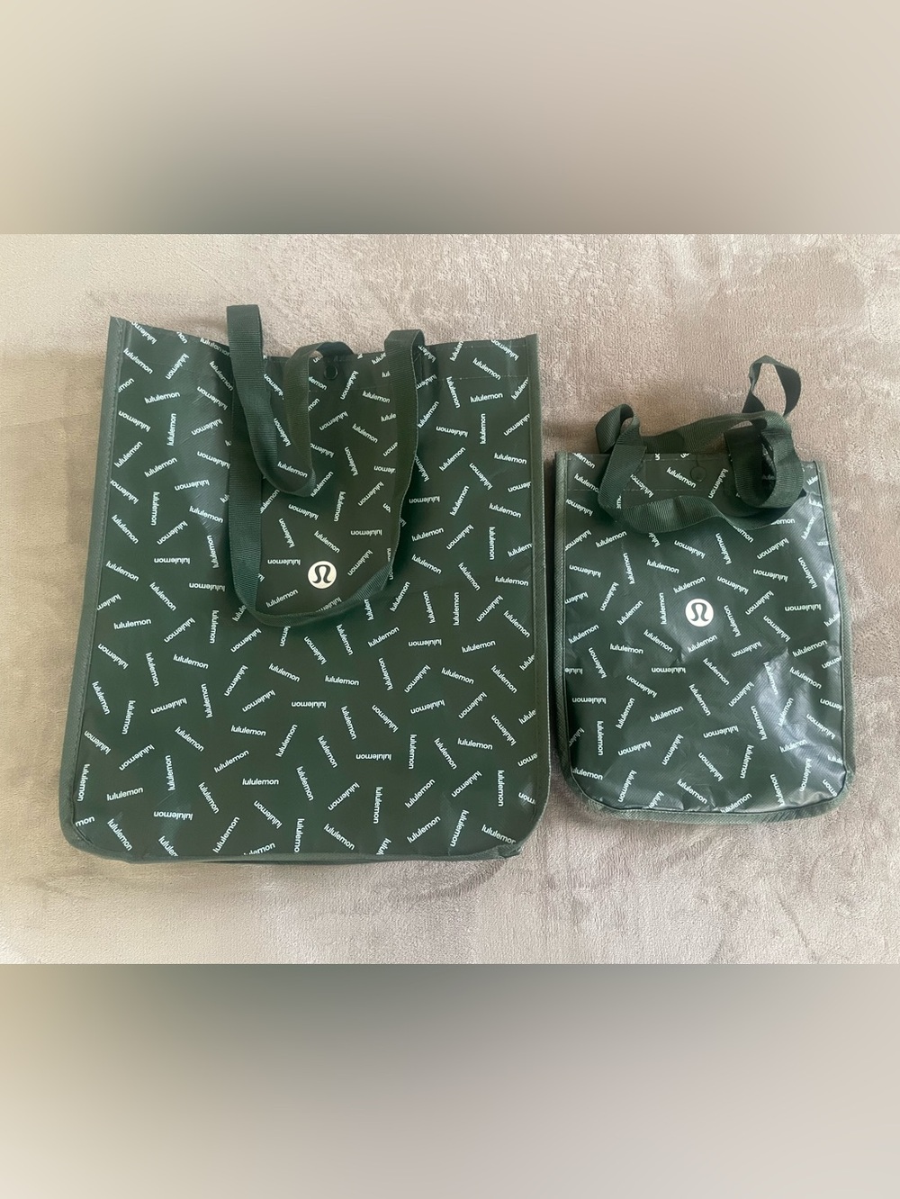 lululemon athletica Black Logo Print Tote and Mini Crossbody Set